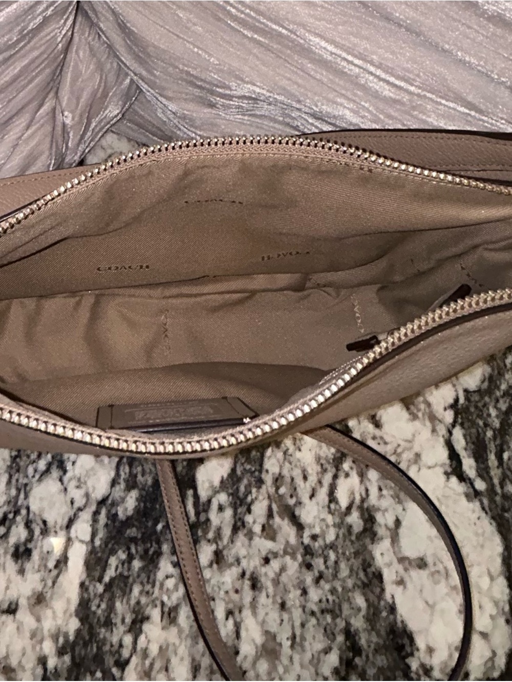 Coach Pebble Leather Crossbody Bag in Taupe - Picture 12 of 13